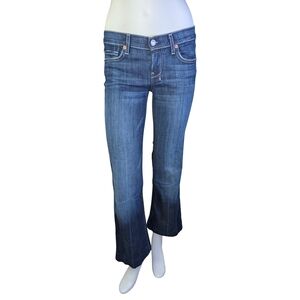 7 For All Mankind Dojo Jeans | Low Rise Flare Dark Wash Y2K Denim 7FAM | Size 26